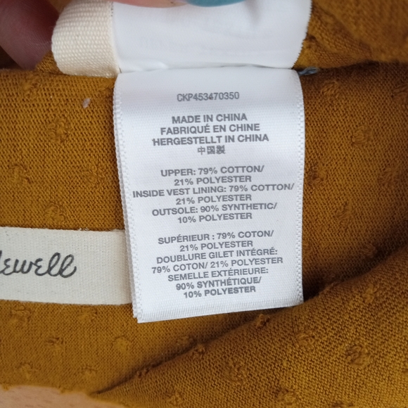 NWT MADEWELL Criss Cross Scuff Slippers in Mustard Clip Dot Sz. 5 - Picture 6 of 7